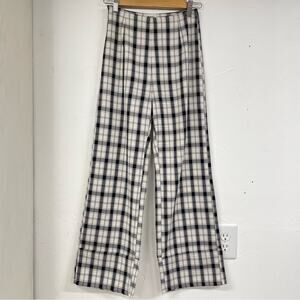 Princess Polly Black & White Plaid Womens Pull On Pants Womens 0 Dark Academia